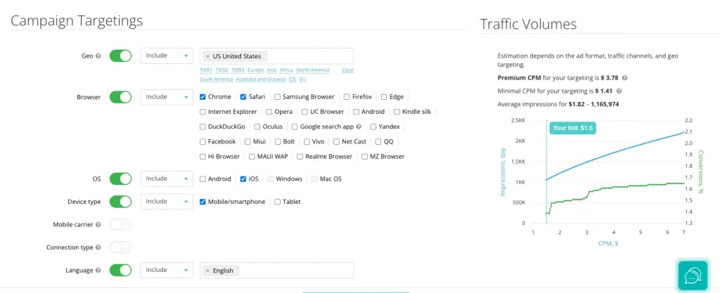 hilltopads settings for onlyfans