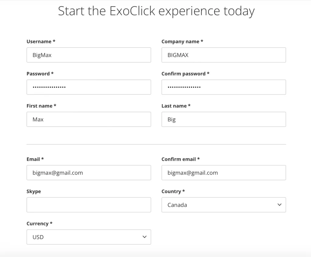 ExoClick трафик