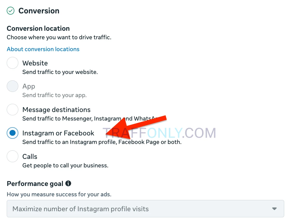 Выбор формата в Facebook Ads