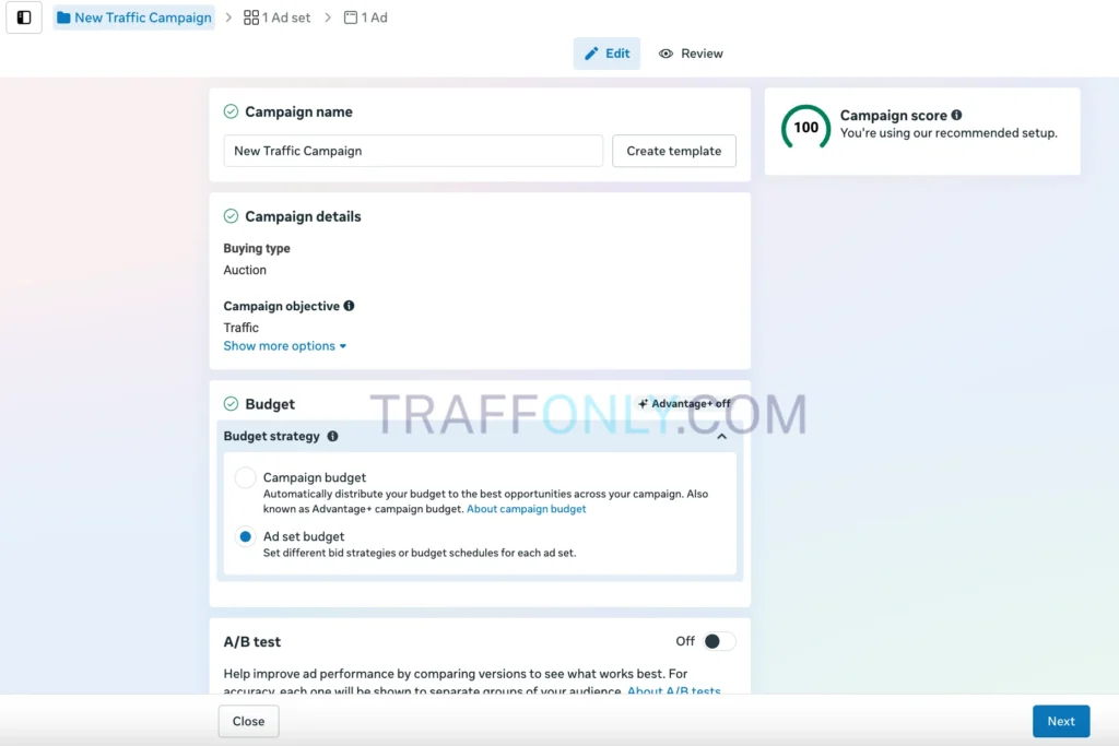 Настройка бюджета в Facebook Ads