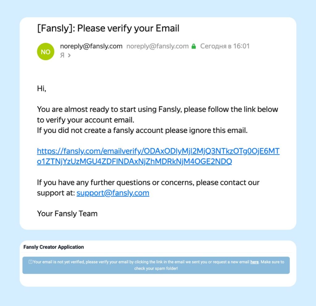 Register on Fansly Email