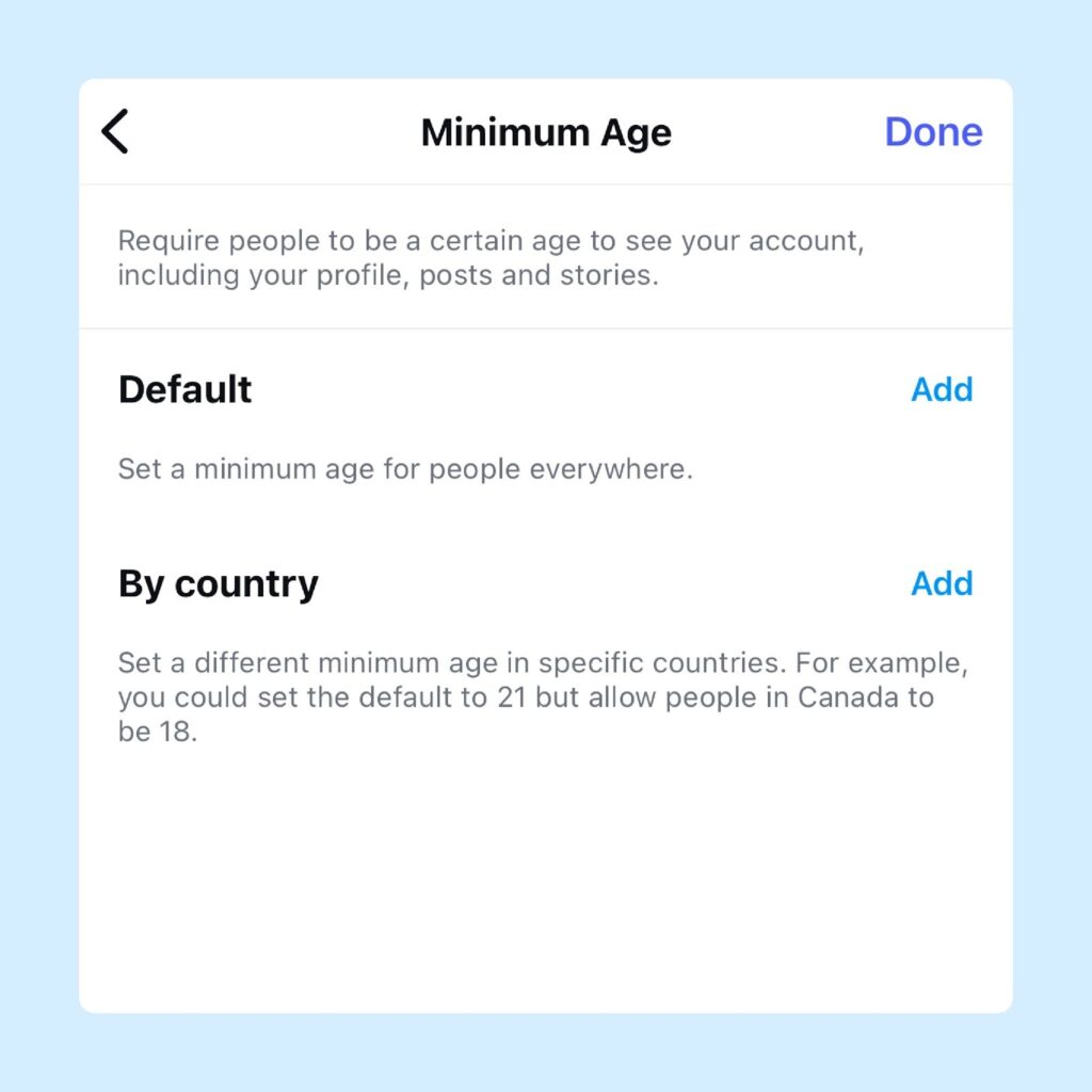 Account type and tools