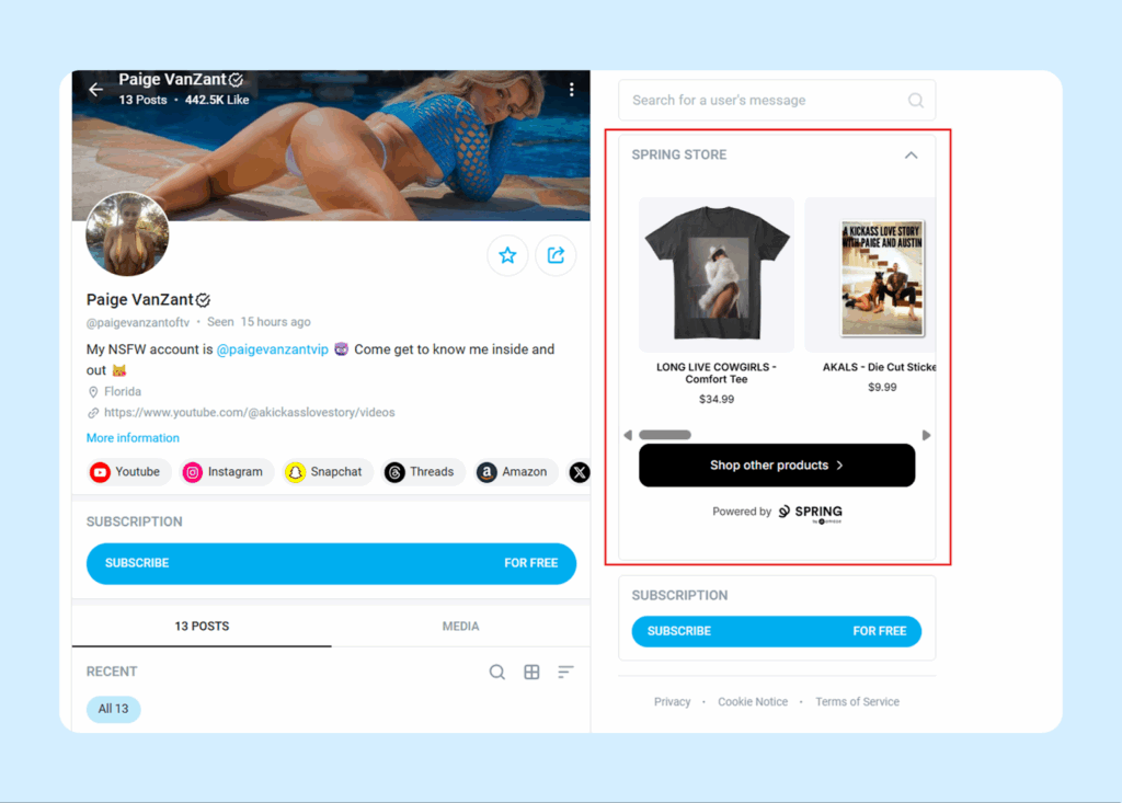 Физические товары в онлифанс 