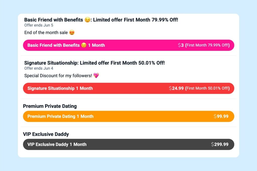 Subscription Levels Fansly